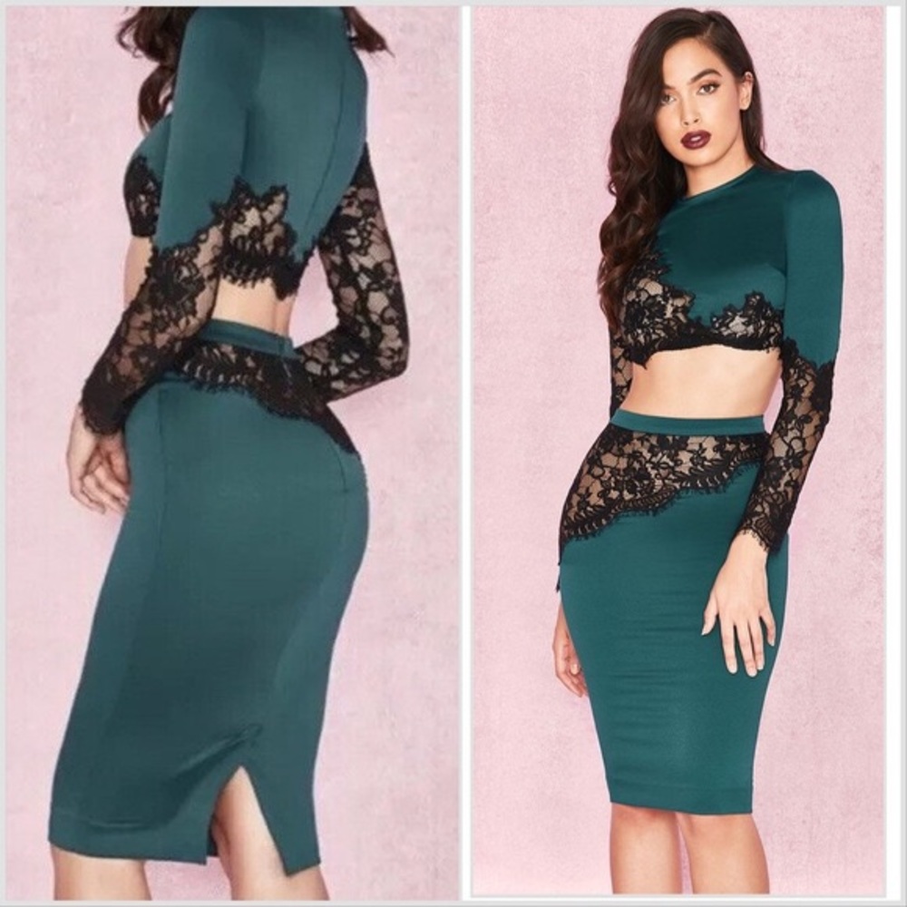 Teal house of Cb two piece set size S